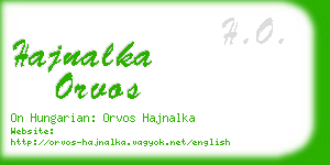 hajnalka orvos business card